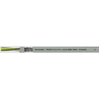 Helu 20036-500 dátový kábel LiYCY 12 x 0.25 mm² sivá 500 m