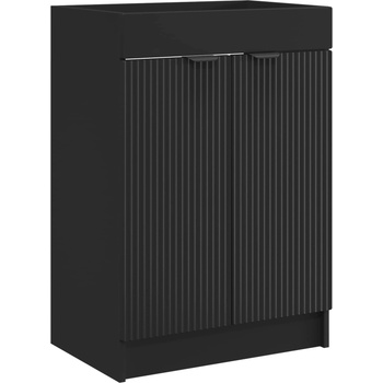 vidaXL Мебел под мивка за баня Черно 56 x 37, 5 x 81 см (890095)