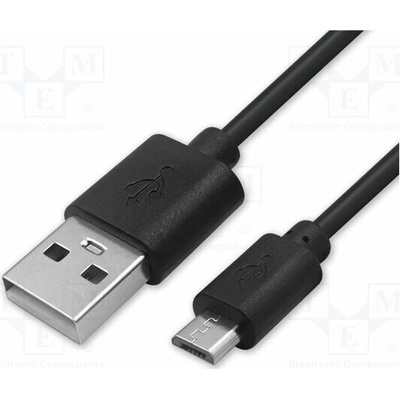 Qoltec 50214 USB A vidlice USB B micro vidlice 1m černý