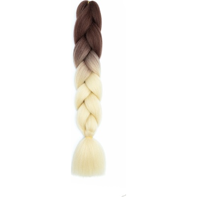 Kanekalon - farebné copíky - ombre hnedo blond B39