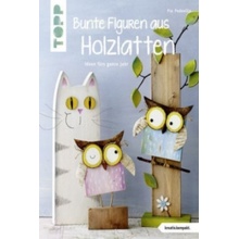 Bunte Figuren aus Holzlatten