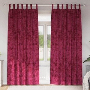 Pure Line Home Кадифени завеси в цвят бордо с текстилни гайки (уши), 2 бр. , 140 x 245 см - zalegloto - 62,00 лв
