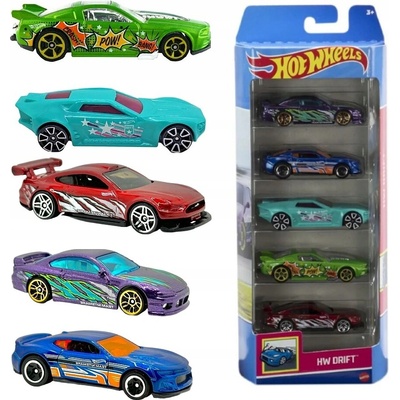 Mattel Hot Wheels 5-Balení sada vozidel HW Drift HTV51