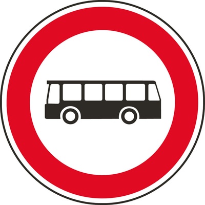 Dopravní značka – Zákaz vjezdu autobusů