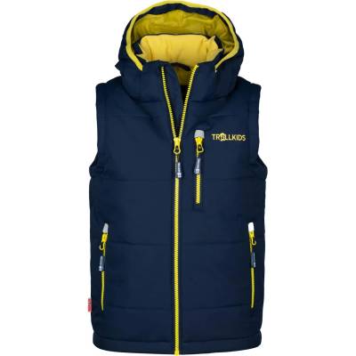 TROLLKIDS Детски синтетичен елек Trollkids Kid's Narvik Vest XT Synthetic vest - Navy / Hazy Yellow - размер 92 (EU) (703-3028-0211)