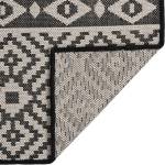 Pure Line Home Градинска плоскотъкана пътека Tribal, черни шевици