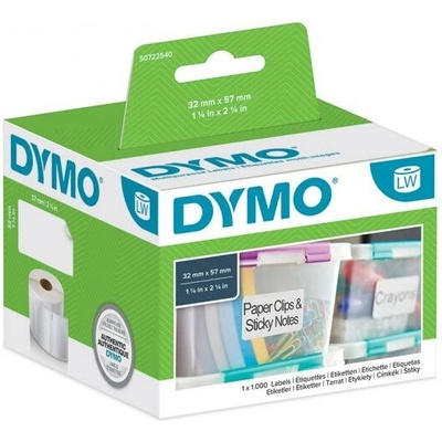 Dymo papierové štítky 57mm x 32mm / biele / multifunkčné / 1000 ks (11354-D)