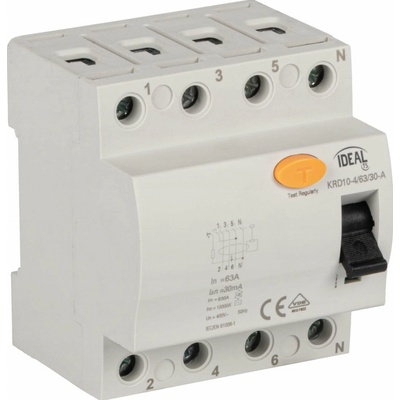 Kanlux 4P 63A 0,03A typ A KRD10-4/63/30-A 38746