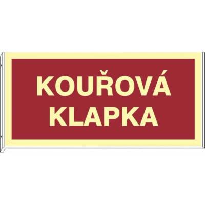 Grafiko | Kouřová klapka (montáž na stěnu) - Text obrázku oboustranný, Materiál Hliník, Rozměr 200x100mm