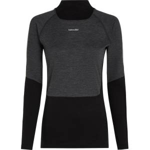 Icebreaker Дамско мериносово термобельо Icebreaker Women's Merino 200 Oasis+ L/S High Neck Merino base layer - Black / Jet Heather / Undyed / Cb (115-2823-0113)