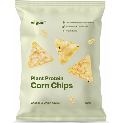 Vilgain Kukuřičné proteinové chipsy BIO Cibule se sýrem 60 g – Sleviste.cz