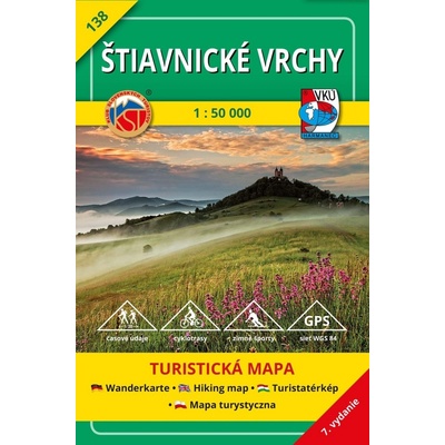 Šťiavnické vrchy 1:50 000 SK Mapa skládaná