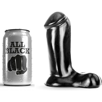 All black dildo realistic 14 cm