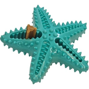 NOBBY Гумени играчки dental line tpr - морска звезда, плътна гума с аромат на мента, с пищялка - 16 см, nobby Германия - 53122