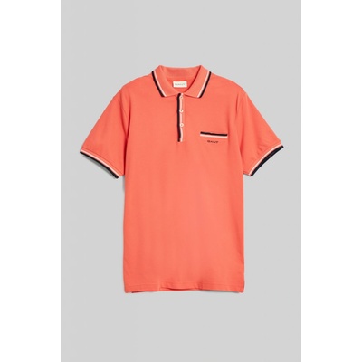 Gant polokošela 2-Col Tipping SS Pique Polo ružová