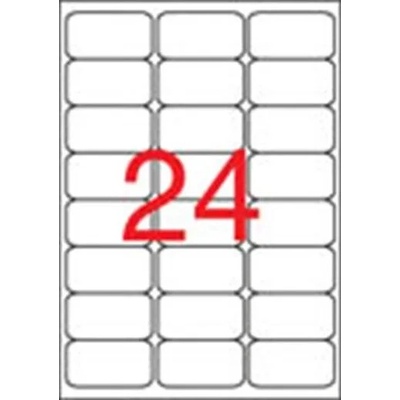 APLI Etikety, univerzálne, 64x33,9 mm, zaoblené rohy, APLI, 2400 etikiet/bal