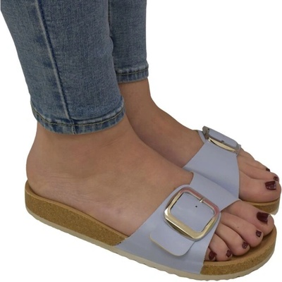 Dámske svetlomodré šľapky FORA