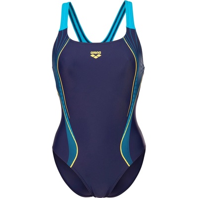 arena Дамски бански костюм Arena Women's Swimsuit Control Pro Back B Swimsuit - Navy / Turquoise - размер 42 (EU) (150-5862-0315)