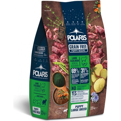 Polaris Grain Free pes Junior L.Breed jehně losos 2,5 kg