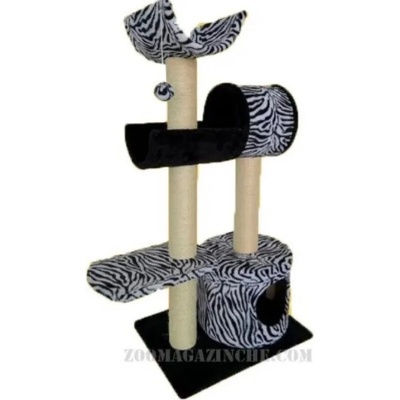 Драскало катерушка за коте с къщичка, овал , две стойки и играчка топче (10851)