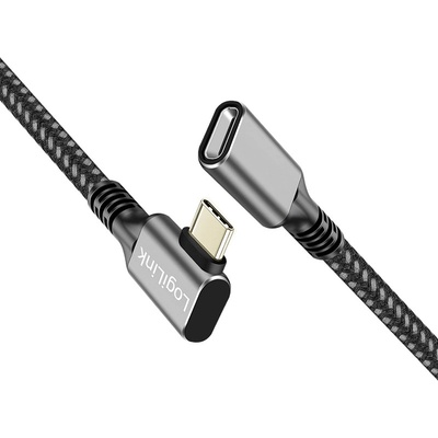 LOGILINK CUA0110 USB 3.2 Gen 2, USB C zásuvka,USB C úhlová zástrčka, 0,5m