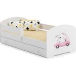 Kobi Детско легло Luk с парапет и чекмедже с различни мотиви (160 х 80 см, cat with car)