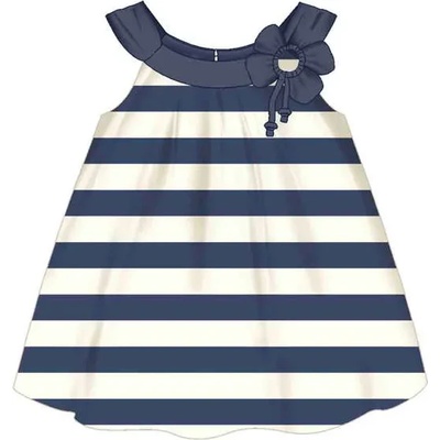 Mayoral Рокля райе в тъмносин и бял цвят за бебе момиче Mayoral