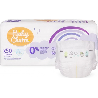 Baby Charm Super Dry Flex 1 Newborn 2-5 kg 50 ks