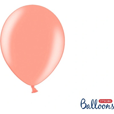 PartyDeco Balonek latex růžově zlatý metalický 30 cm