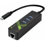 TECHLY Usbc3.0/ether converter 3xusb