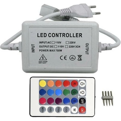 Napáječ s dálkovým ovládáním pro LED pásek 230V RGB DOPRODEJ