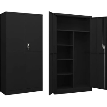 Image 1 of vidaXL Заключващ се шкаф, черен, 90x40x180 см, стомана (335972)