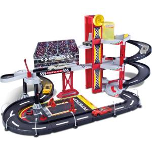 Bburago Състезателен гараж Bburago Ferrari с кола 1: 43