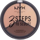 NYX Professional Makeup 3 Steps To Sculpt kontúrovacia paletky 02 Light 15 g