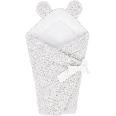 Meowbaby Бебешко одеяло от шерпа в цвят слонова кост 35x65 cm - Meowbaby (MBER07)