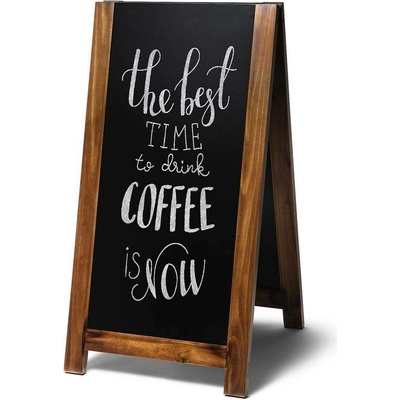 Jansen Display Starožitné dřevěné reklamní áčko s vysouvací tabulí, 590 x 1070 mm