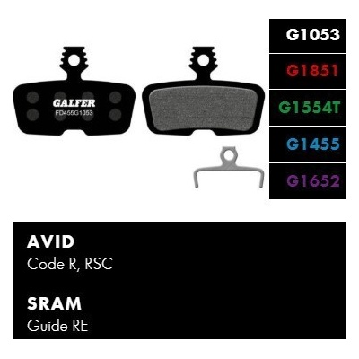 Galfer brzdové destičky AVID/SRAM FD455 černá – Zboží Mobilmania