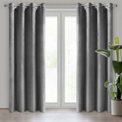 Design 91 ZATEMŇOVACÍ ZÁVĚS NA KROUŽCÍCH ROSA 140X250 CM TMAVĚŠEDÁ