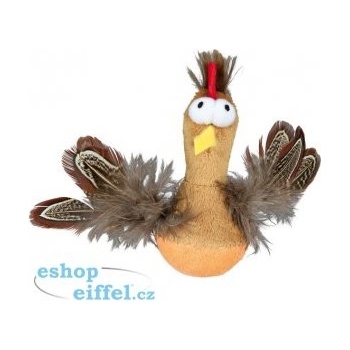 Trixie Bobo kuře s peřím, catnipem a zvukem na mikročip 10 cm