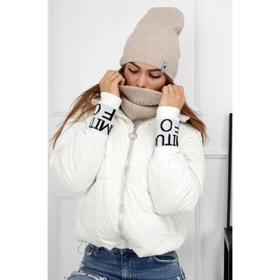 Fashionweek dámská čepice a šála cashmere touch S2204 Béžový