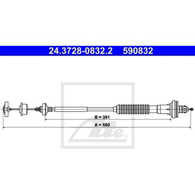 Lanko ovládania spojky ATE 24.3728-0832.2