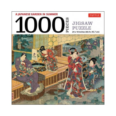 Jigsaw Japanese Garden in Summertime Utagawa Kuniteru 1000 dílků