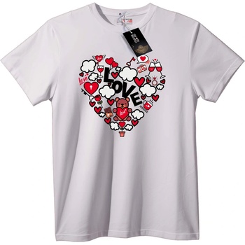 NOONEBRAND Тениска със сърце - XL, White