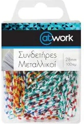 @Work Кламери зебра 28мм 100бр