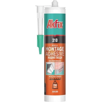 AKFIX ЛЕПИЛО М-ЖНО 310 Т. ПИРОН 310ml. ACRYL
