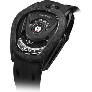Tsar Bomba Мъжки часовник TSAR BOMBA Pulse Reactor-Interchangeable Automatic Carbon Fiber Black (ELY8213FB) Часовници