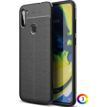 Image 1 of Samsung Galaxy A11 Удароустойчив Litchi Skin Калъф и Протектор