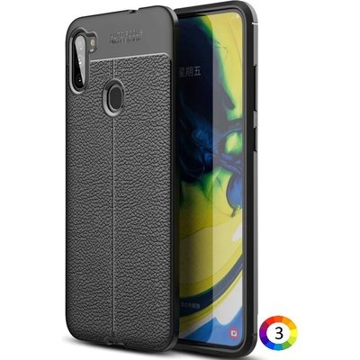 Samsung Galaxy A11 Удароустойчив Litchi Skin Калъф и Протектор