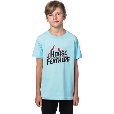HORSEFEATHERS SLANT YOUTH T SHIRT sky blue