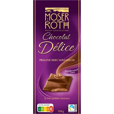 Moser Roth Chocolat Delice Praline au Lait 150 g